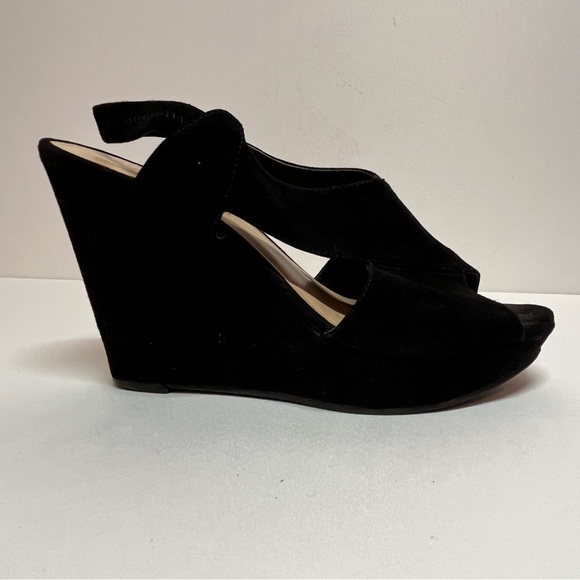 MASSINI BLACK WEDGE SANDALS SIZE 11 - Picture 10 of 11